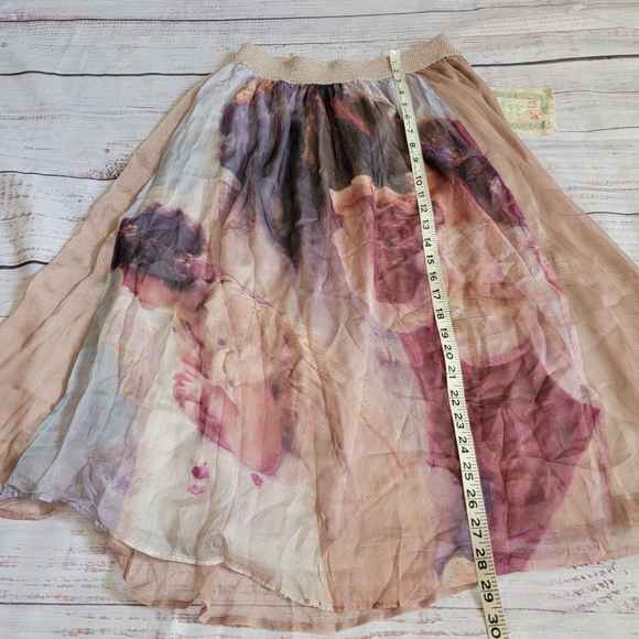 Aratta Silent Journey Small Silk Blend Renaissance Skirt NWT - Picture 5 of 6